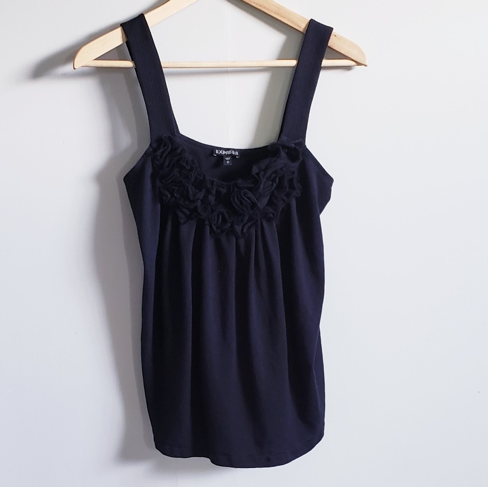 Express High Low Ruffle Tank